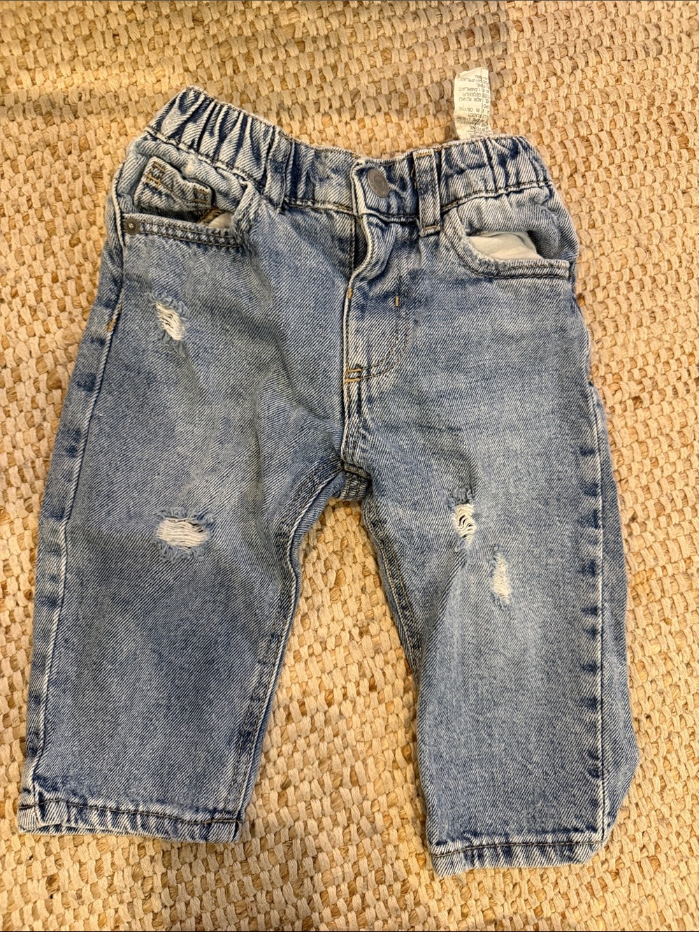 Zara Light Wash Ripped Kids Jeans